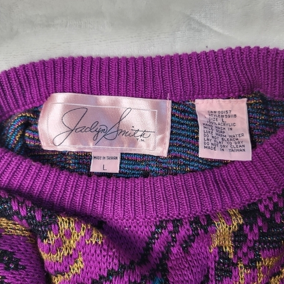 Jaclyn Smith Sweater. Colorful 80s / 90s. - Picture 4 of 7